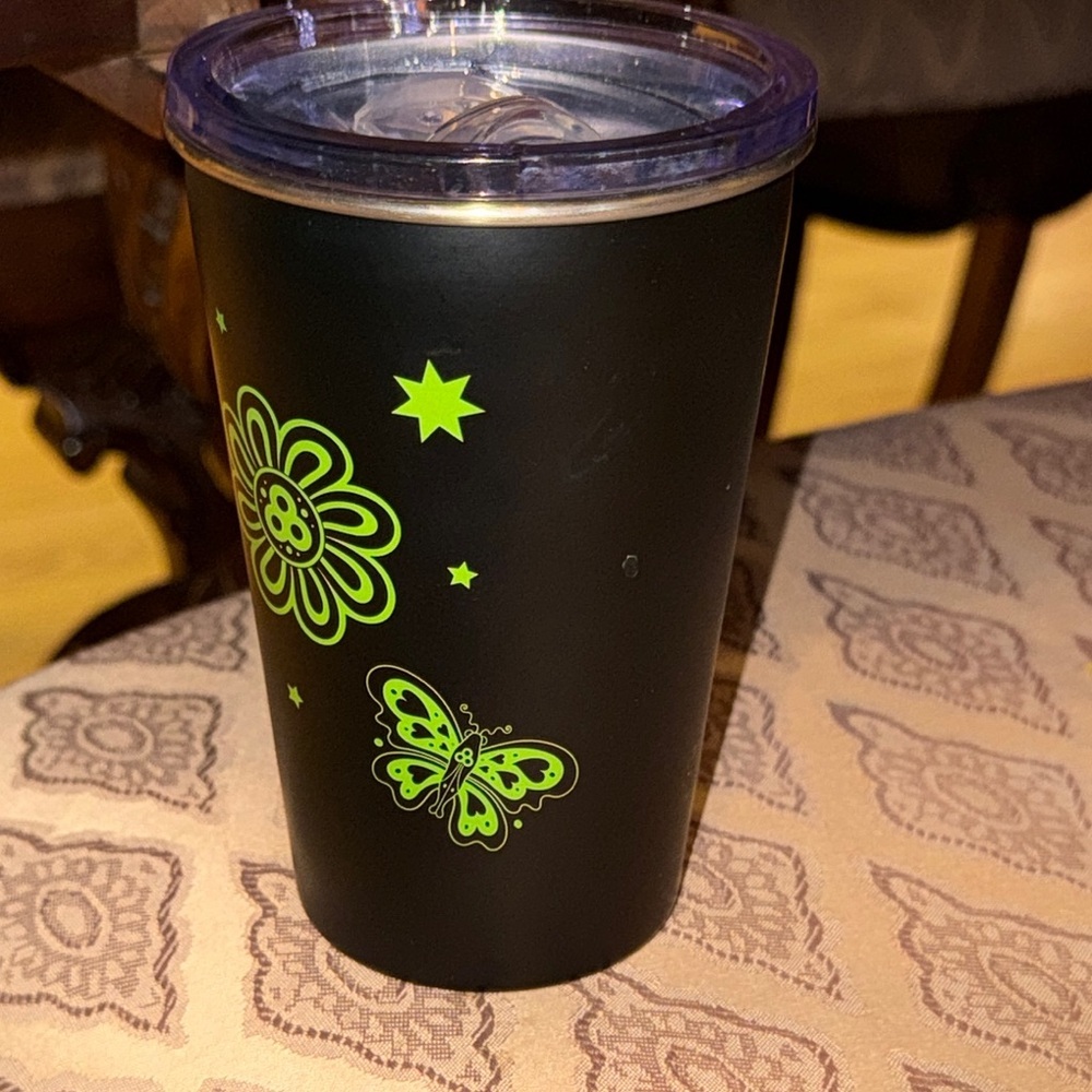 Bonnaroo Music & Arts Festival Manchester TN Black Tumbler Cup 16oz Steelys wLid - Picture 4 of 8